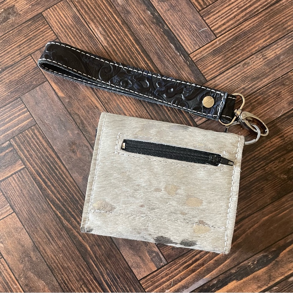 Leather Stars Wallet Western Country Cowgirl Red‎ White Blue wristlet - Picture 4 of 10